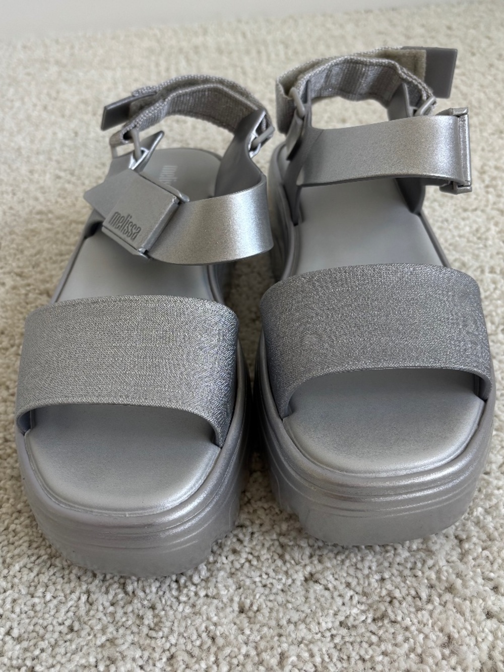 Melissa Kick Off Platform Sandals in Silver